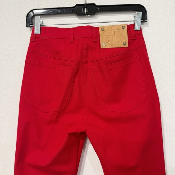 Escada Red Straight Leg Jeans 34/XS - Picture 6 of 8